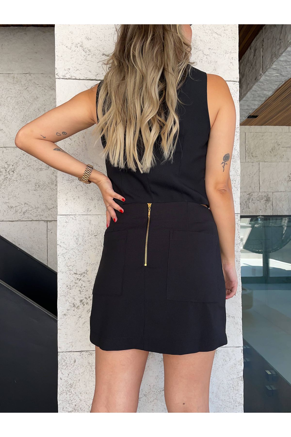Saia Alfaiataria Conjunto Ada - Preto 