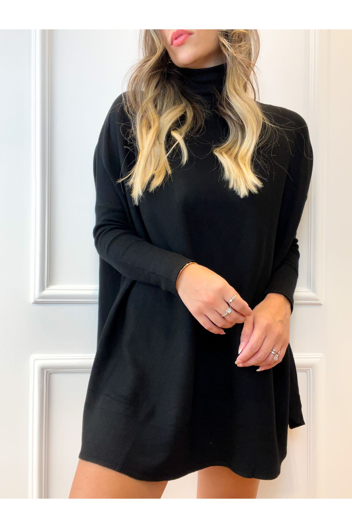 Vestido Laila Tricot Modal Preto 