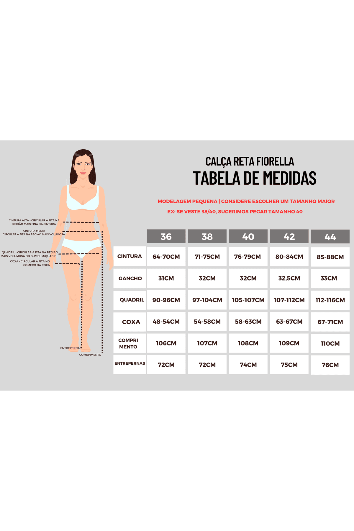 Calça Fiorella Jeans reta cintura alta - lavagem media