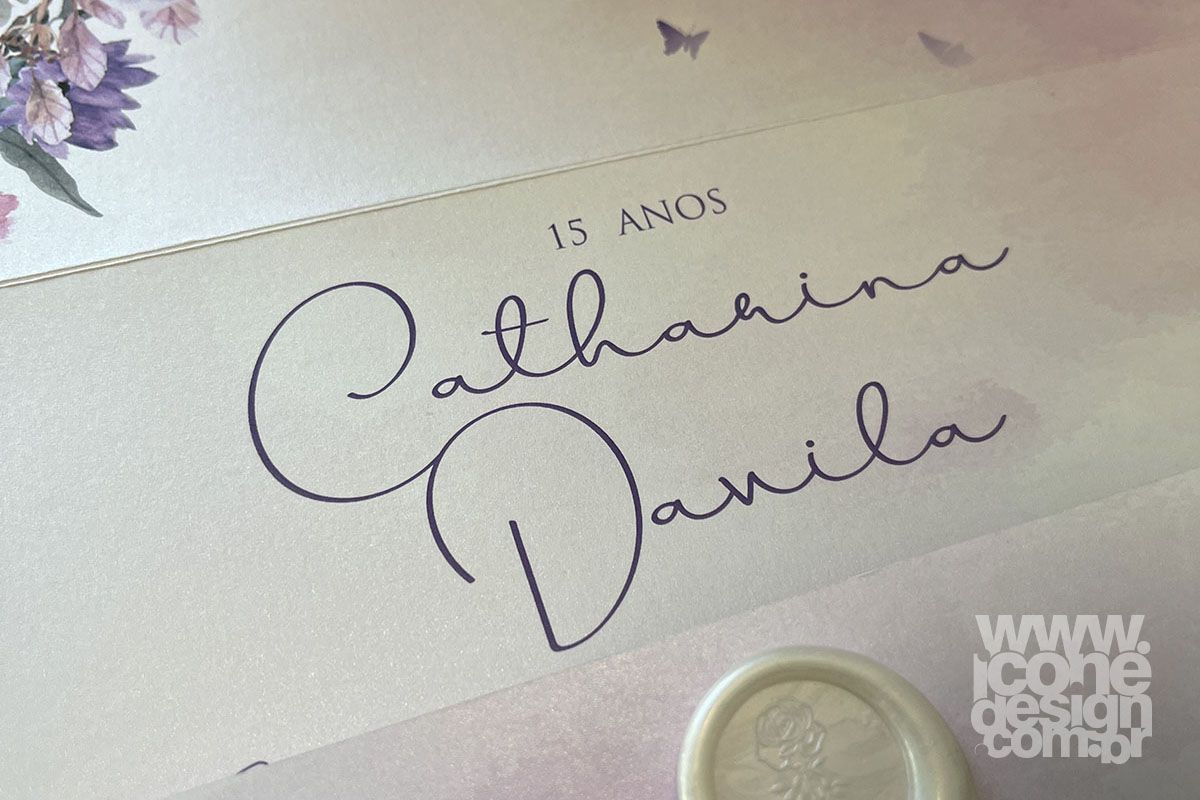 Convite 15 anos - Paris Catharina