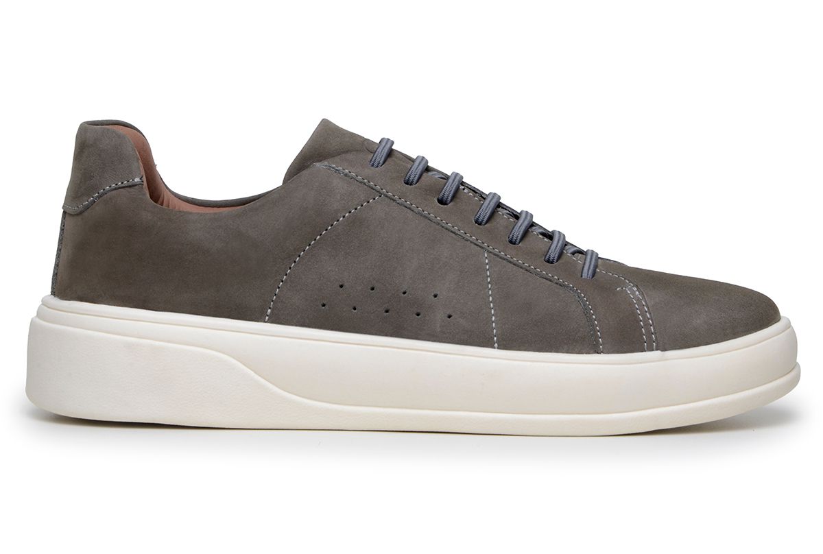 Tênis Casual Masculino CNS 601 Nobuck Cinza - 2771... - CNS Calçados