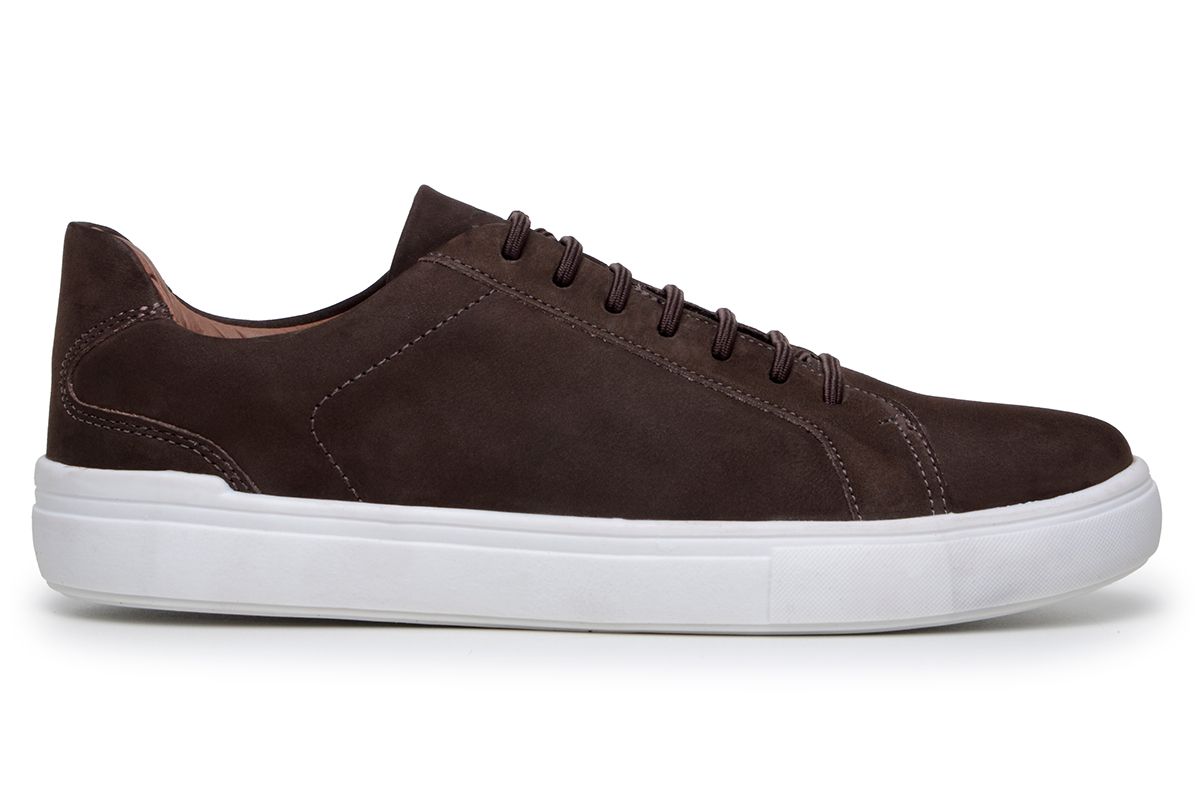 Tênis Casual Masculino CNS LONDRES 515 Nobuck Café... - CNS Calçados