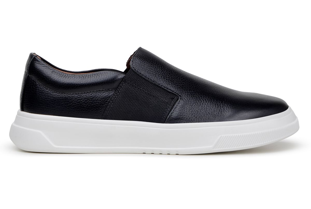 Tênis Casual Masculino CNS MMEXG803 Slip-on Preto - CNS Calçados
