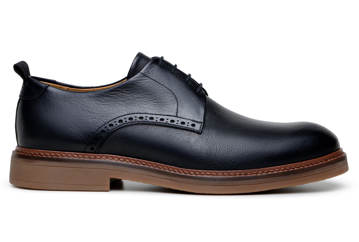 Sapato Casual Masculino Derby CNS Novak-02 Preto -... - CNS Calçados
