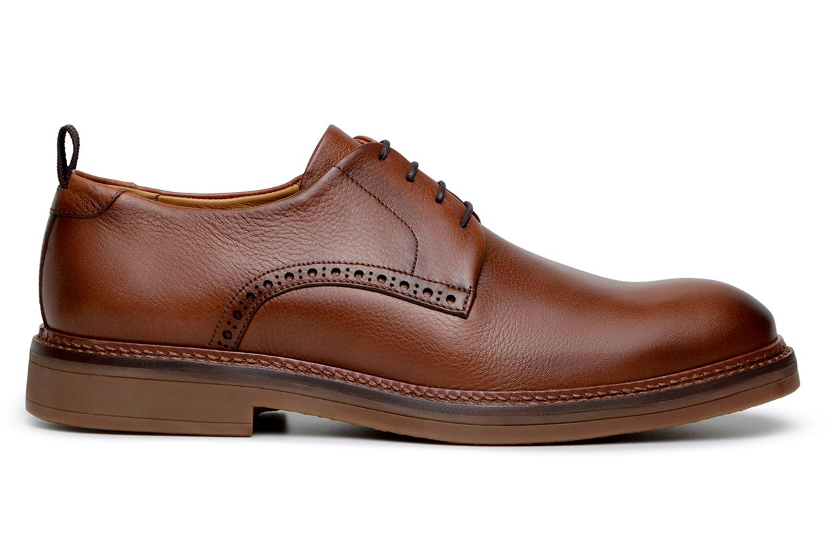 Sapato Casual Masculino Derby CNS Novak-02 Whisky ... - CNS Calçados