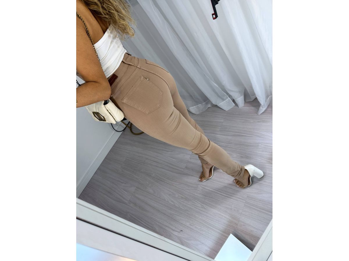 Calça Jeans Skinny Nude Nessa Sublime