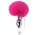 Plug de Metal P Com PomPom SI (5501) - Pink