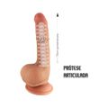 Prótese 13x11cm Com Ventosa e Escroto Mr. Switch SI (8001) - Bege