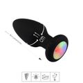Plug de Silicone Com Rotação e Luz de Led SI (8630) - Preto