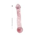 Plug de Vidro Com Relevos SI (8795) - Rosa