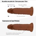 Capa Peniana de 13cm Para 15cm Com Cinta (AC029-ST257) - Marrom