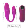 Vibrador Para Casal Recarregável Duplo Indulgence VP (CD014) - Magenta