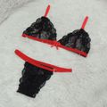 Conjunto Luma (DR4523). - Preto C/ Vermelho