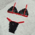 Conjunto Luma (DR4523). - Preto C/ Vermelho