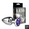 Plug Less G Cromado Com Pedras Cravejadas em Strass (HA155C) - Lilás
