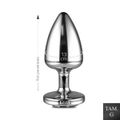 Plug Less G Cromado Com Pedras Cravejadas em Strass (HA155C) - Lilás