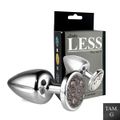 Plug Less G Cromado Com Pedras Cravejadas em Strass (HA155C) - Onix