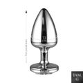 Plug Less G Cromado Com Pedras Cravejadas em Strass (HA155C) - Onix