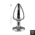Plug Less G Cromado Com Pedras Cravejadas em Strass (HA155C) - Rosa
