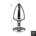 Plug Less G Cromado Com Pedras Cravejadas em Strass (HA155C) - Vermelho