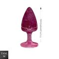 Plug de Plástico M Less Com Glitter (HA166) - Rosa