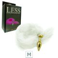 Plug de Plástico M Less Dourado Com Cauda (HA169D) - Branco