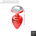 Plug de Plástico G Less Com Pedras Variadas (HA193) - Vermelho