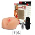 Masturbador Duplo Vagina e Ânus Com Vibro Passionate VP (MA041-16979) - Padrão