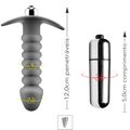 Plug Silicone Escalonado Com Vibro (MPA1161) - Preto