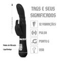 Vibrador Ponto G Recarregavél VP (PG015R) - Preto