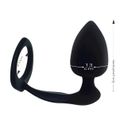 Anel Peniano Com Plug (PL031) - Preto