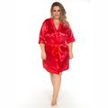 *Robe Cetim Curto Plus Size (PS2081) - Vermelho