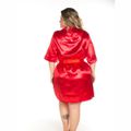 *Robe Cetim Curto Plus Size (PS2081) - Vermelho