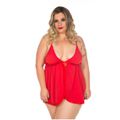 *Camisola Dantele Aberta Plus Size (PS2058) - Vermelho