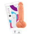 Prótese 18x16cm Com Vibro Ventosa e Escroto (SSV041V) - Bege