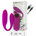 *Vibrador Para Casal Recarregável Chad Duplo SI (5228-ST303) - Magenta