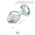 **Plug Metálico M Com Pedra Variadas 7cm SI (5846) - Cores Variadas