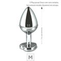 **Plug Métalico M Com Pedra Formato de Coração 7cm SI (5849) - Padrão