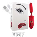 Vibrador Recarregável Formato de Boca Honey Mouth SI (7488) - Vermelho