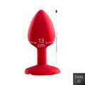 Plug Silicone G Base Formato de Rosa SI (7910) - Vermelho