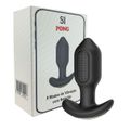 Plug de Silicone Com Vibro e Rotação Via App Pong SI (9596) - Preto