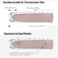 Capa Peniana 14cm Com Cerdas Internas VP (CA013B-ST305). - Translúcido