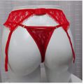 *Cinta Liga Rendada (DM191) - Vermelho