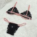 Conjunto Luma (DR4523). - Preto C/ Rosa
