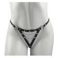 *Calcinha Dominadora Com Corrente Diagonal Dominatrixxx (DX1404) - Preto