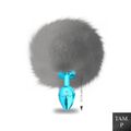 Plug de Metal PomPom Médio Hard (HA115-ST606) - Azul