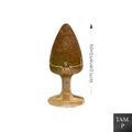 Plug de Plástico P Less Com Glitter (HA165) - Dourado
