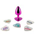 Plug Metálico Personalité Coração - (HA189) - Rosa