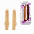 *Prótese 12X13cm Sweet Vibrator Em Silicone 10 Vibrações VP (PE020-16727) - Bege