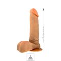 Prótese 14x12cm Com Ventosa e Escroto Realdick (PVUR008) - Bege